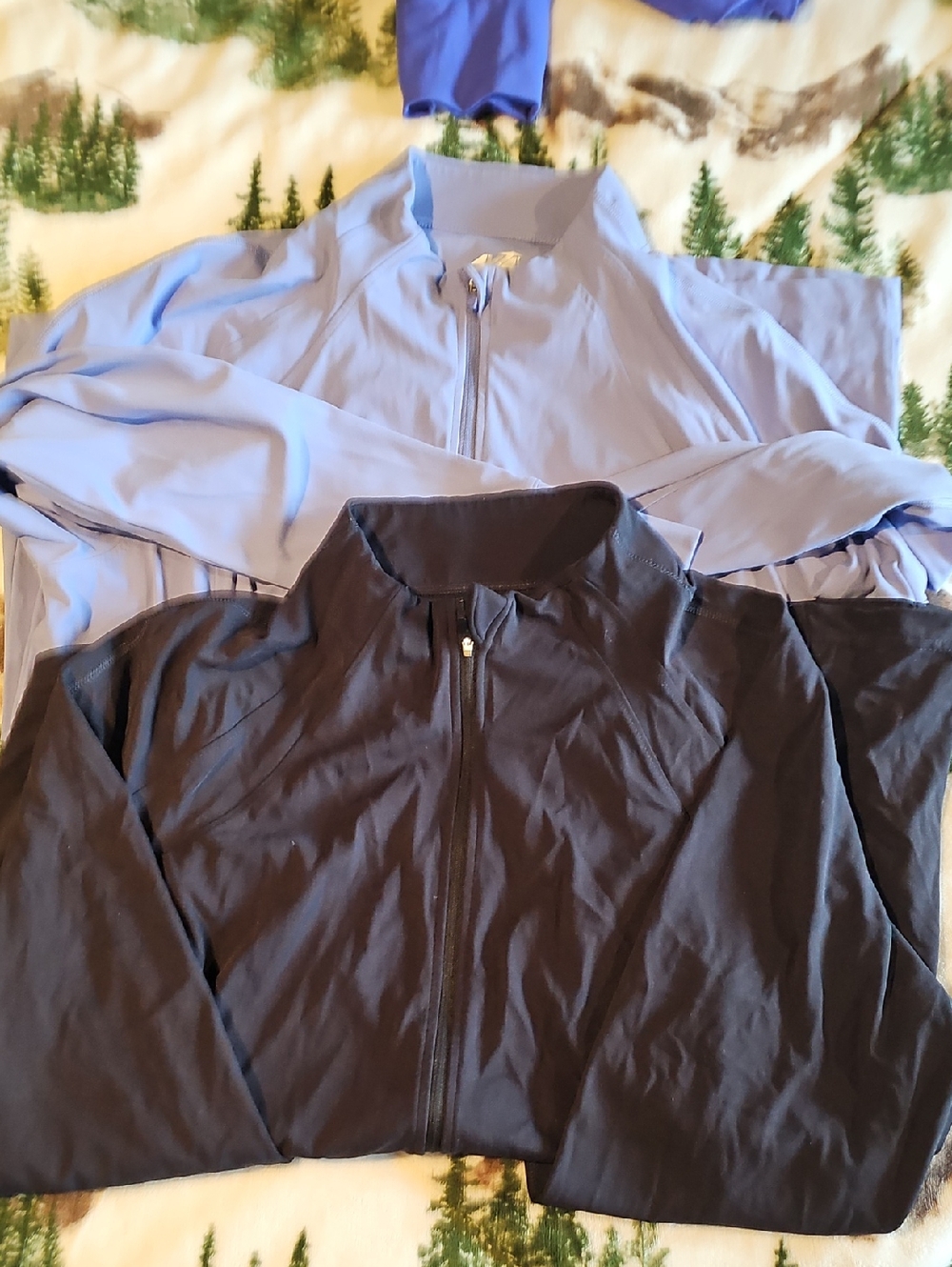 Avia  Lightweight Zip Jacket in Black and Light Purple 3x Lot Of 2!